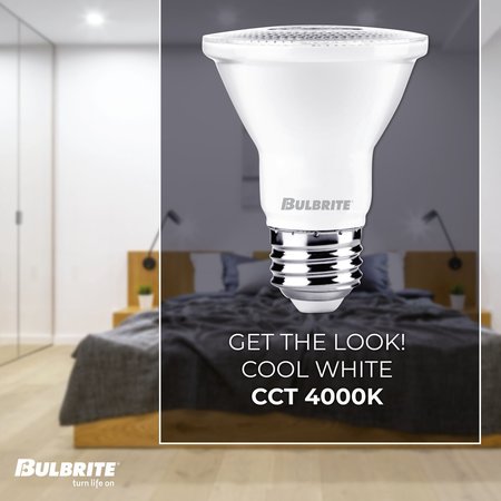 Bulbrite 50 - Watt Equivalent PAR20 Dimmable Medium Screw LED Light Bulb Cool White Light 4000K, 4PK 861715